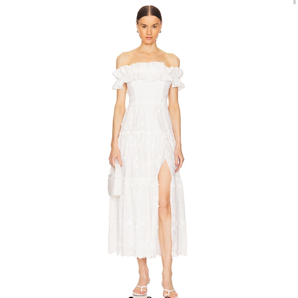 Astr Strapless White Dress - Size S